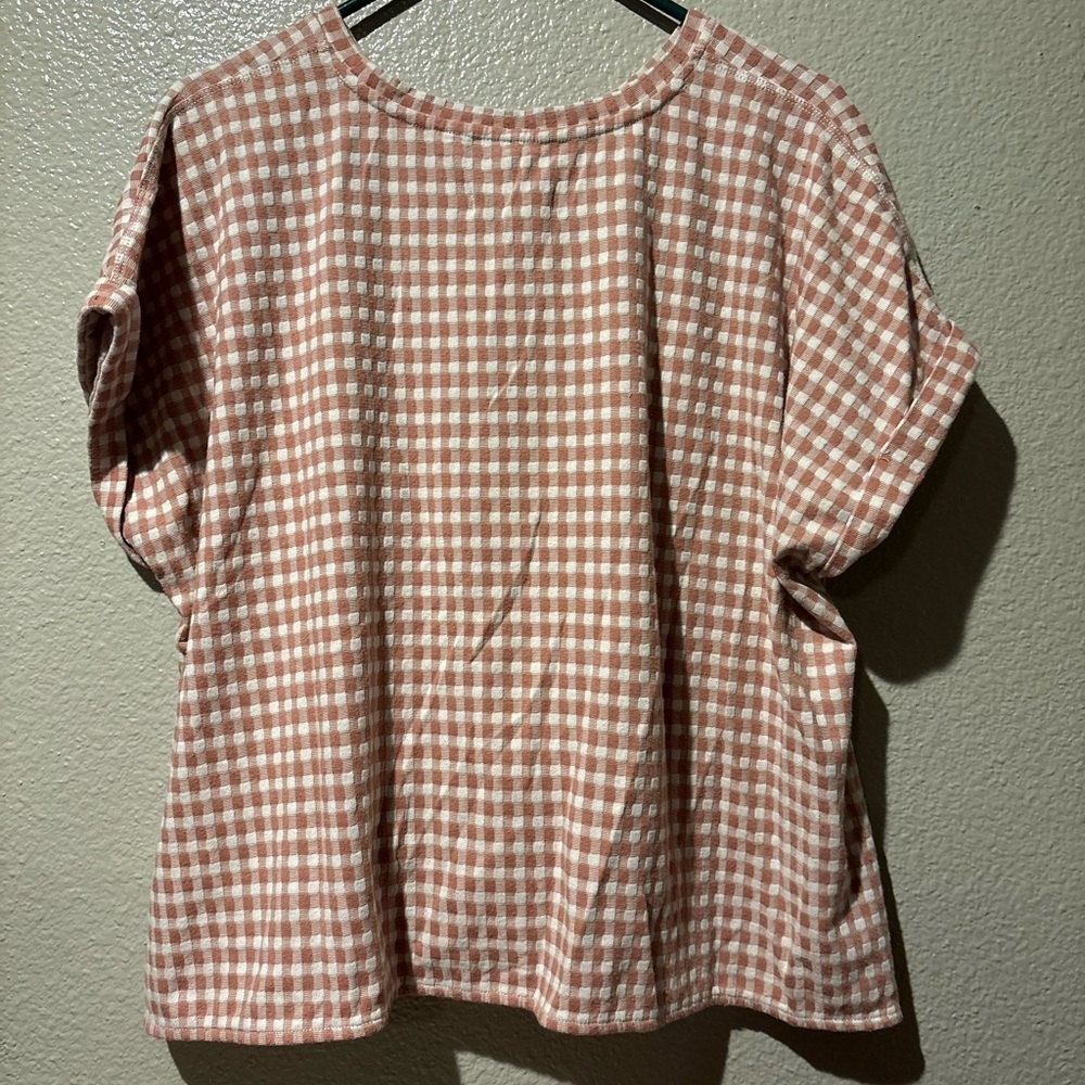 Women's Pink Gingham Top